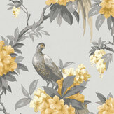 Golden Pheasant Wallpaper - Grey - by Crown. Click for more details and a description.