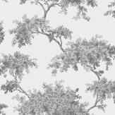 Tree Wallpaper - Grey / White - by Crown. Click for more details and a description.