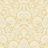 Damask Wallpaper - Mustard - by Crown. Click for more details and a description.