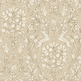 Woodland Wallpaper - Beige / Gold - by Crown. Click for more details and a description.