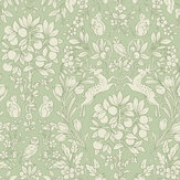 Woodland Wallpaper - Sage - by Crown