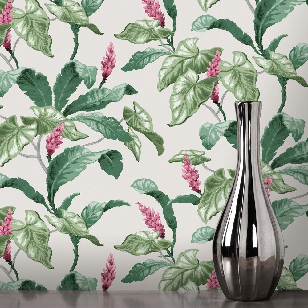 Meridian Parade Wallpaper - Green - by Crown