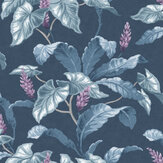 Meridian Parade Wallpaper - Navy - by Crown. Click for more details and a description.