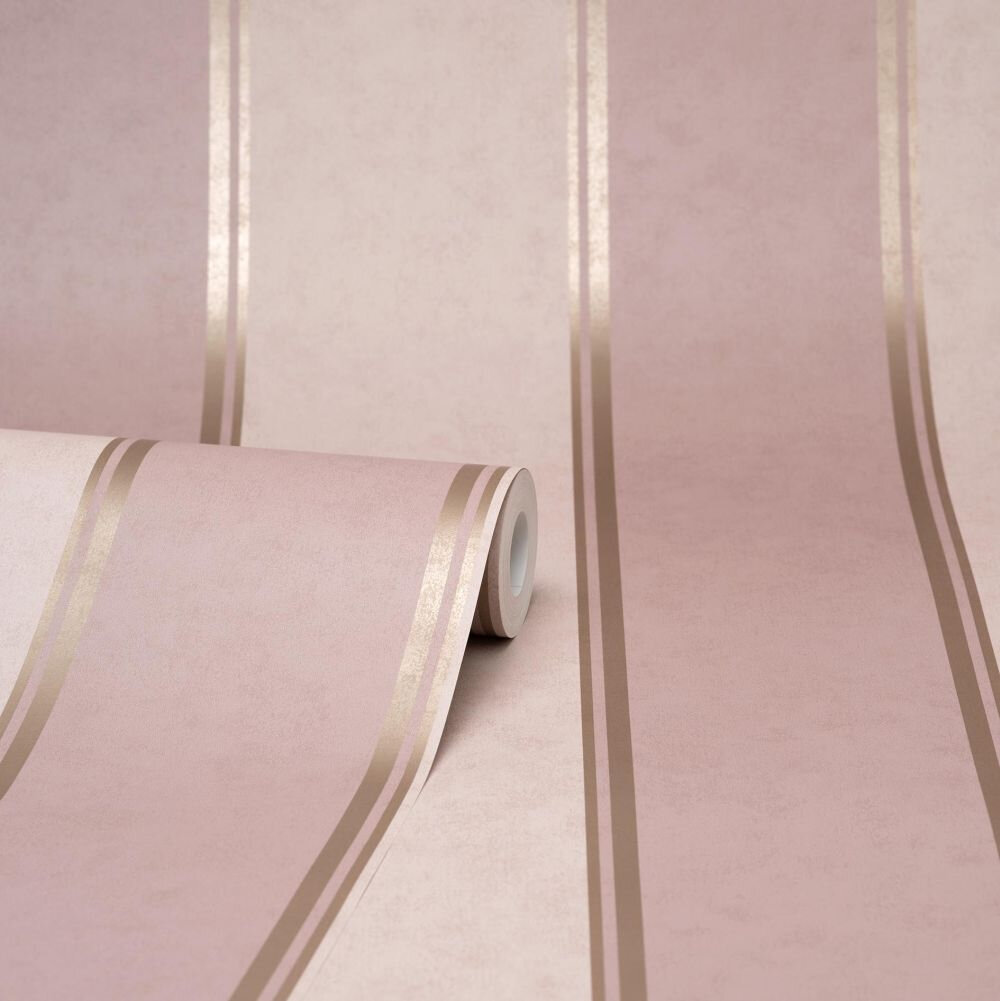 Stripe Wallpaper - Pink - by Crown