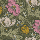May Floral Wallpaper - Green Multi - by Albany. Click for more details and a description.