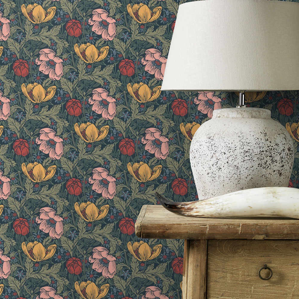 May Floral Wallpaper - Multi coloured - by Albany