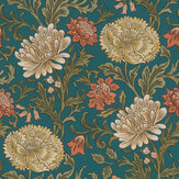Arts Carnation Wallpaper - Blue - by Albany. Click for more details and a description.
