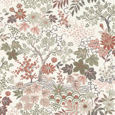 Spring Floral Wallpaper - Terracotta - by Albany. Click for more details and a description.