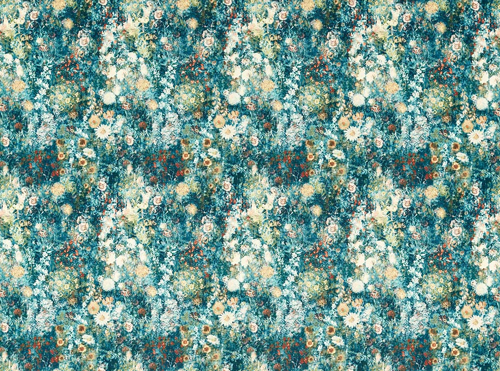 Rosedene Fabric - Denim/Spice - by Studio G
