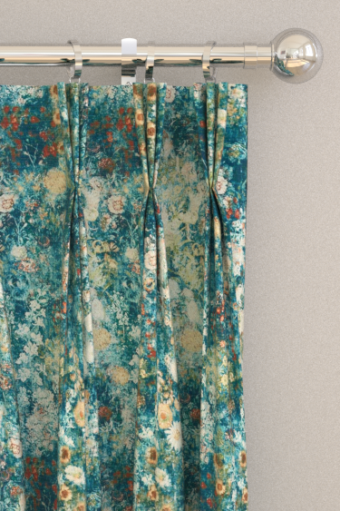 Rosedene Curtains - Denim/Spice - by Studio G. Click for more details and a description.