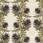 Grand Thistle Wallpaper - Purple / Cream - by Timorous Beasties. Click for more details and a description.