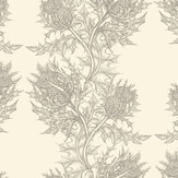Thistle Wallpaper - Grey / Ivory - by Timorous Beasties. Click for more details and a description.
