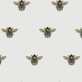 Honey Bee Wallpaper - Grey - by Timorous Beasties. Click for more details and a description.