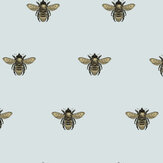 Honey Bee Wallpaper - Legbar Blue - by Timorous Beasties. Click for more details and a description.