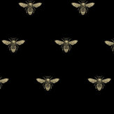Honey Bee Wallpaper - Swift Black - by Timorous Beasties. Click for more details and a description.