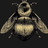 Papier peint Napoleon Bee - Noir - Timorous Beasties. Cliquez pour en savoir plus et lire la description.