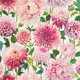 Dahlia Wallpaper - Blossom/Emerald/New Beginnings - by Harlequin. Click for more details and a description.