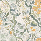 Ann Wallpaper - White/Orange - by Galerie. Click for more details and a description.