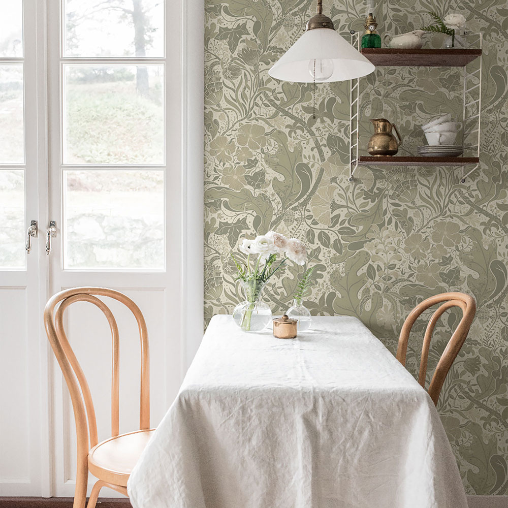 Elise Wallpaper - Cream - by Galerie