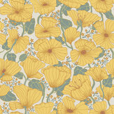 Matilda Wallpaper - Yellow - by Galerie. Click for more details and a description.