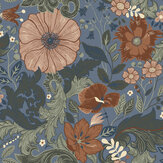 Victoria Wallpaper - Blue - by Galerie. Click for more details and a description.