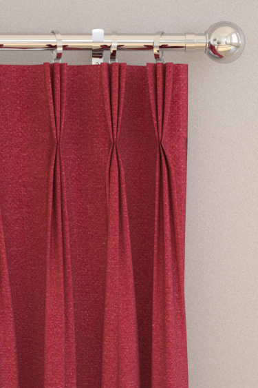 Lazio Curtains - Cranberry - by Clarke & Clarke. Click for more details and a description.