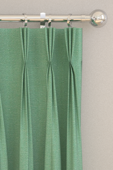 Lazio Curtains - Emerald green - by Clarke & Clarke. Click for more details and a description.