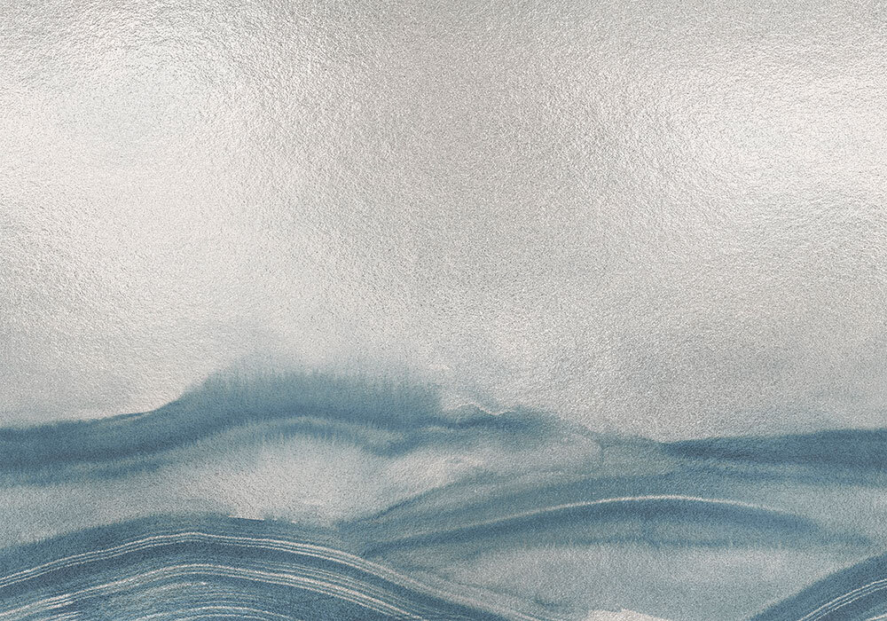 Atmospheric Haze Mural - Silver - by Coordonne