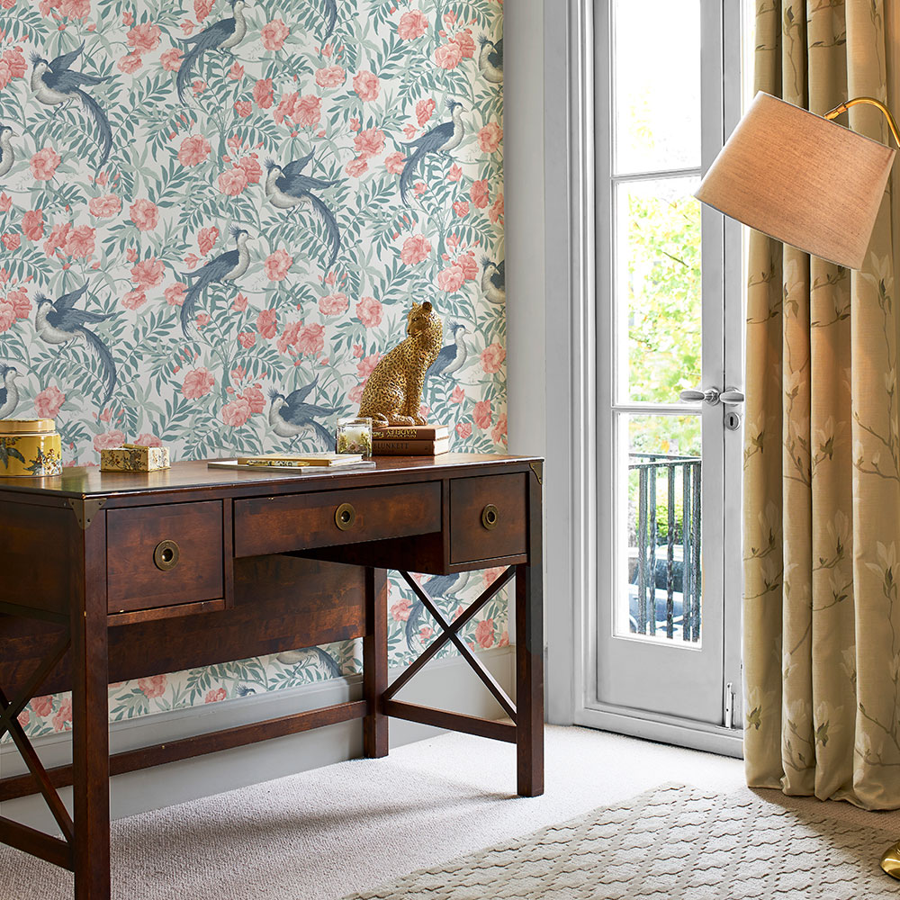 Osterley  Wallpaper - Rosewood - by Laura Ashley