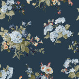 Rosemore  Wallpaper - Midnight Seaspray - by Laura Ashley. Click for more details and a description.
