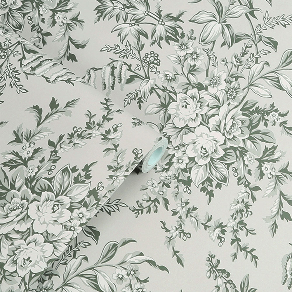 Picardie  Wallpaper - Sage - by Laura Ashley