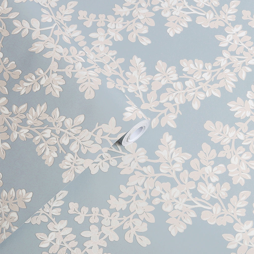 Burnham  Wallpaper - Pale Seaspray - by Laura Ashley