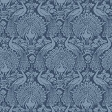 Peacock Damask  Wallpaper - Dusky Seaspray - by Laura Ashley. Click for more details and a description.