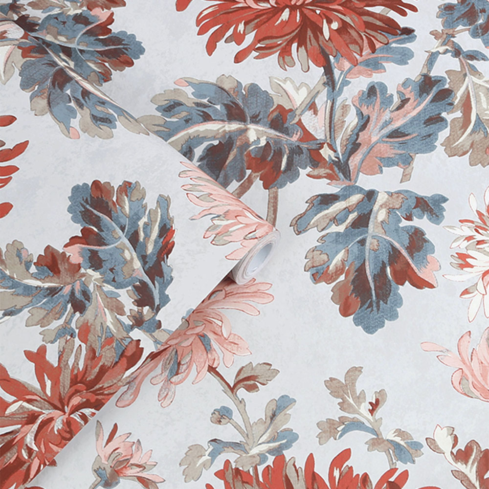 Maryam  Wallpaper - Crimson - by Laura Ashley