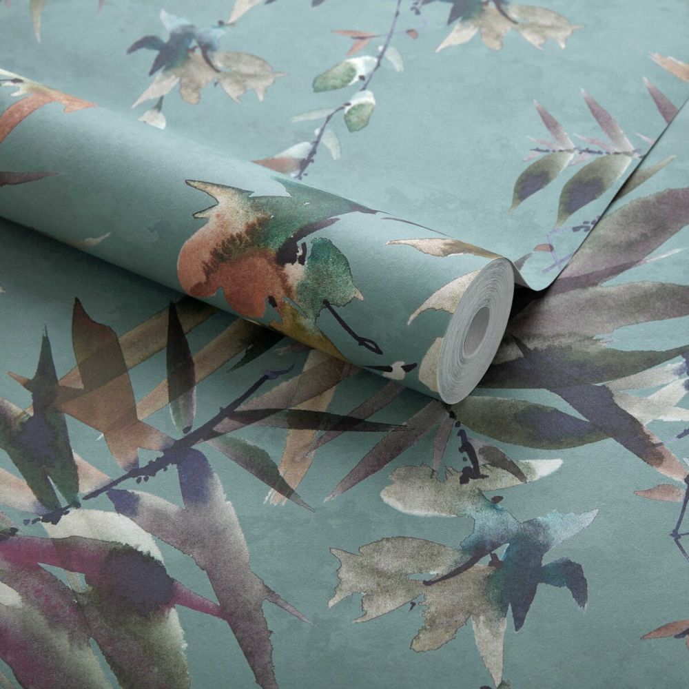 Essence Wallpaper - Aquamarine - by 1838 Wallcoverings