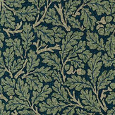 Oak Fabric - Teal / Slate - by Morris. Click for more details and a description.