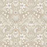 Blomsterfröjd  Wallpaper - Light Brown - by Boråstapeter. Click for more details and a description.