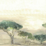 Serengueti Mural - Menta - by Coordonne. Click for more details and a description.