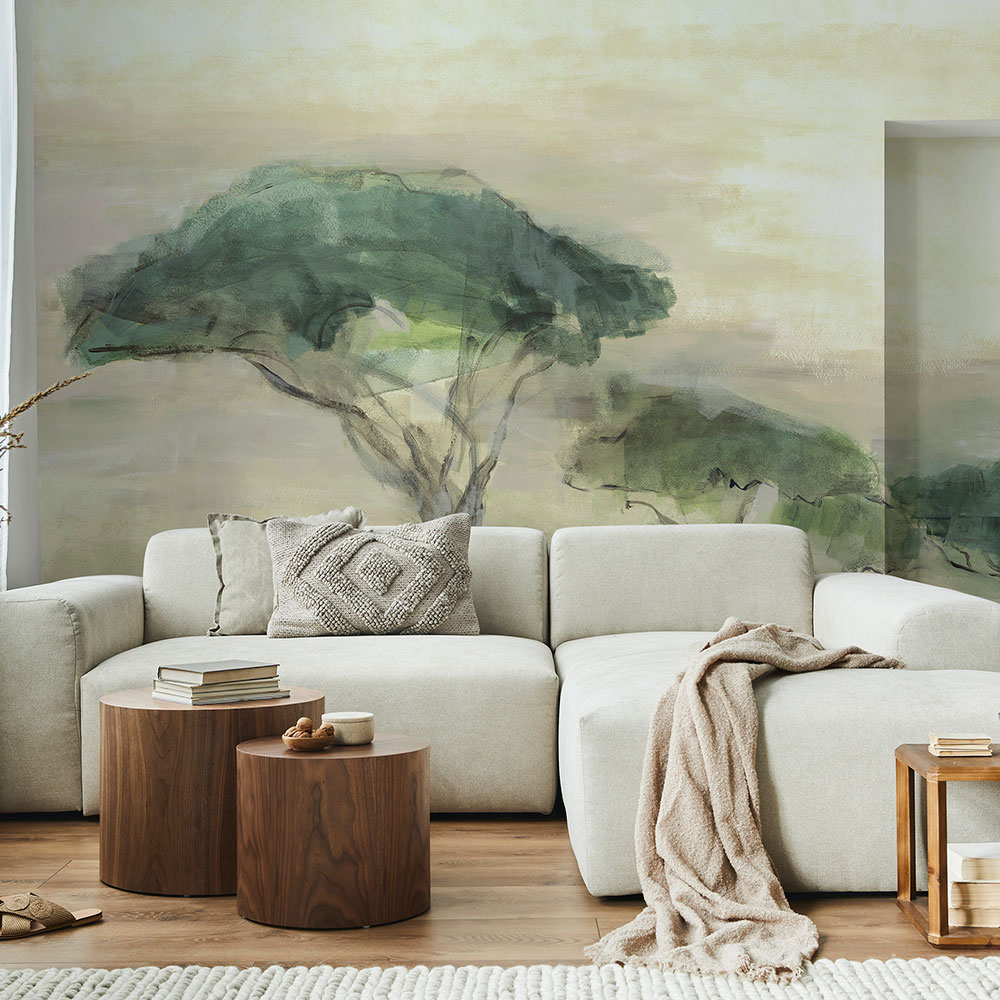 Serengueti Mural - Menta - by Coordonne