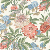 Summer Peony Wallpaper - Red/ Green - by G P & J Baker. Click for more details and a description.