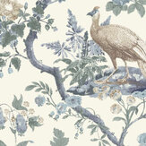 Broughton Rose Wallpaper - Blue - by G P & J Baker. Click for more details and a description.