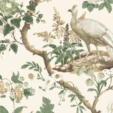 Broughton Rose Wallpaper - Green  - by G P & J Baker. Click for more details and a description.