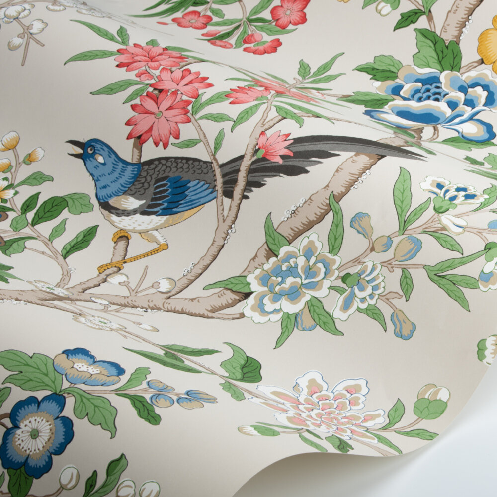 Chinoiserie Hall Wallpaper - Linen/ Chintz - by Sanderson