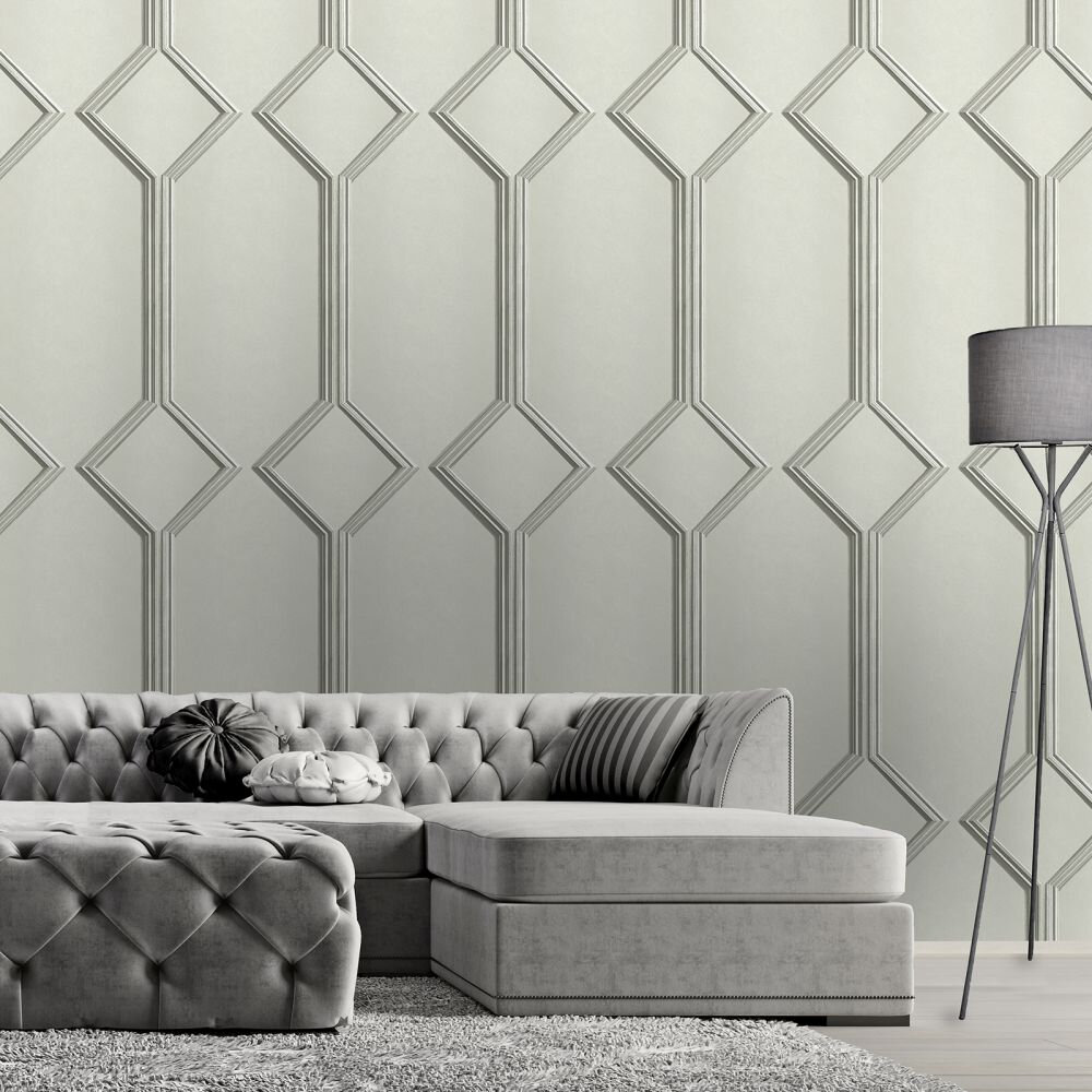 Alessia Panel Wallpaper - Grey - by Albany
