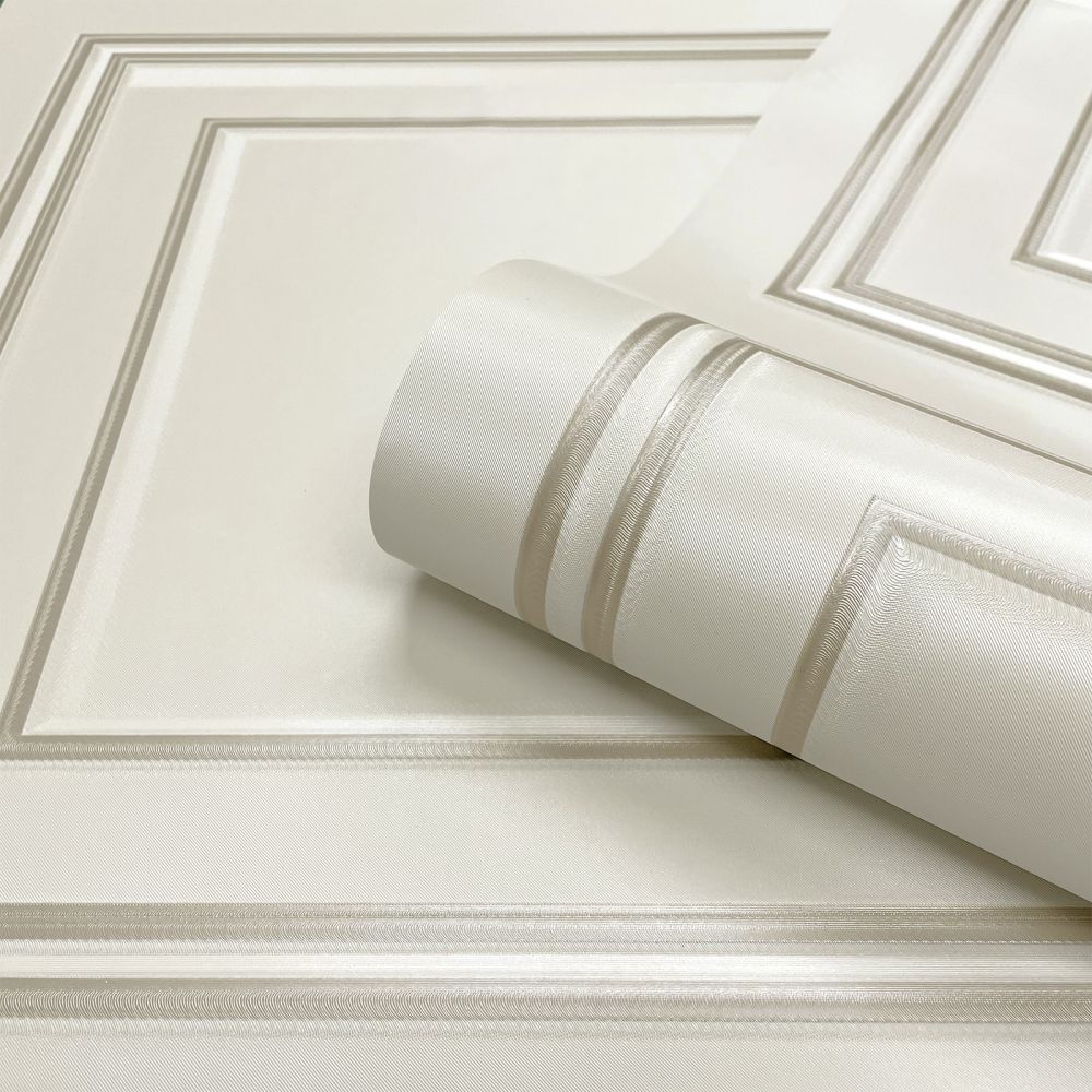 Amara Panel Wallpaper - Cream / Soft Gold - by Albany