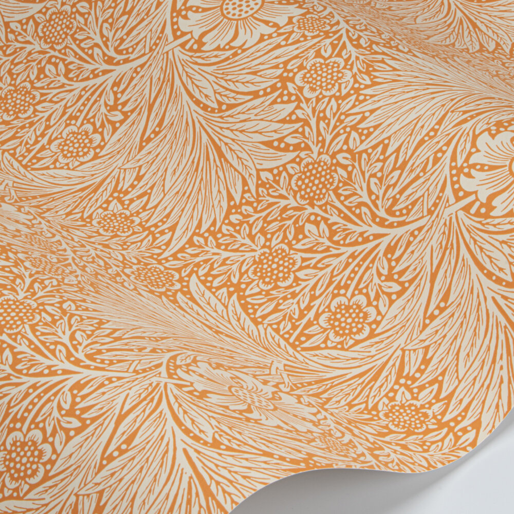 Marigold Wallpaper - Orange - by Morris