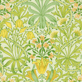 Papier peint Woodland Weeds - Vert sève - Morris. Cliquez pour en savoir plus et lire la description.