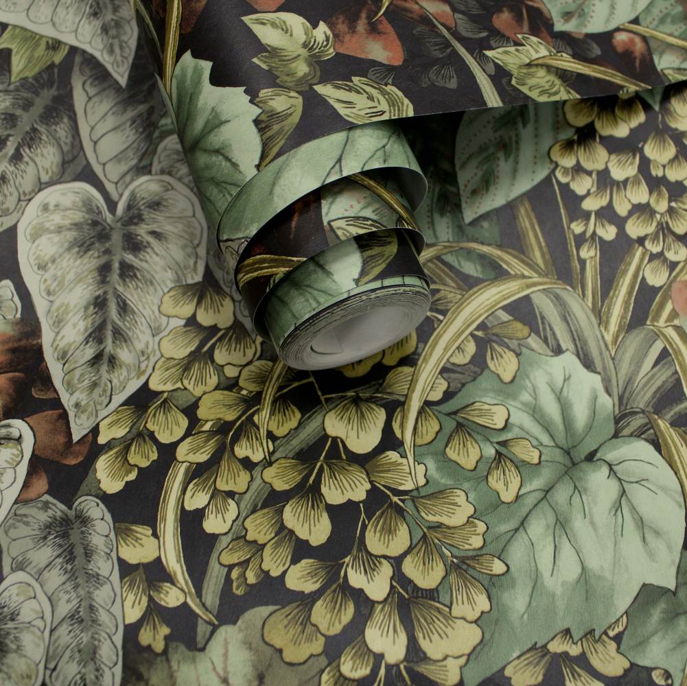 Cascading Garden Wallpaper - Green - by Albany