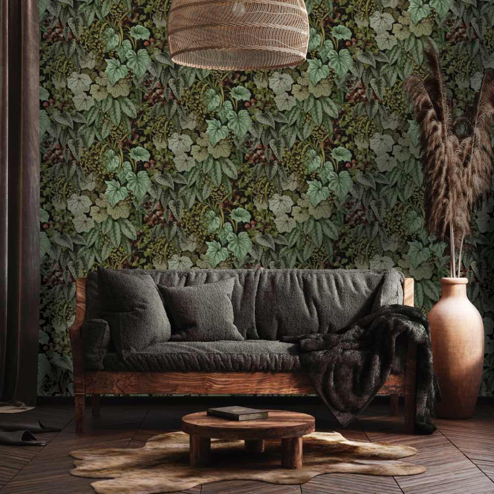 Cascading Garden Wallpaper - Green - by Albany
