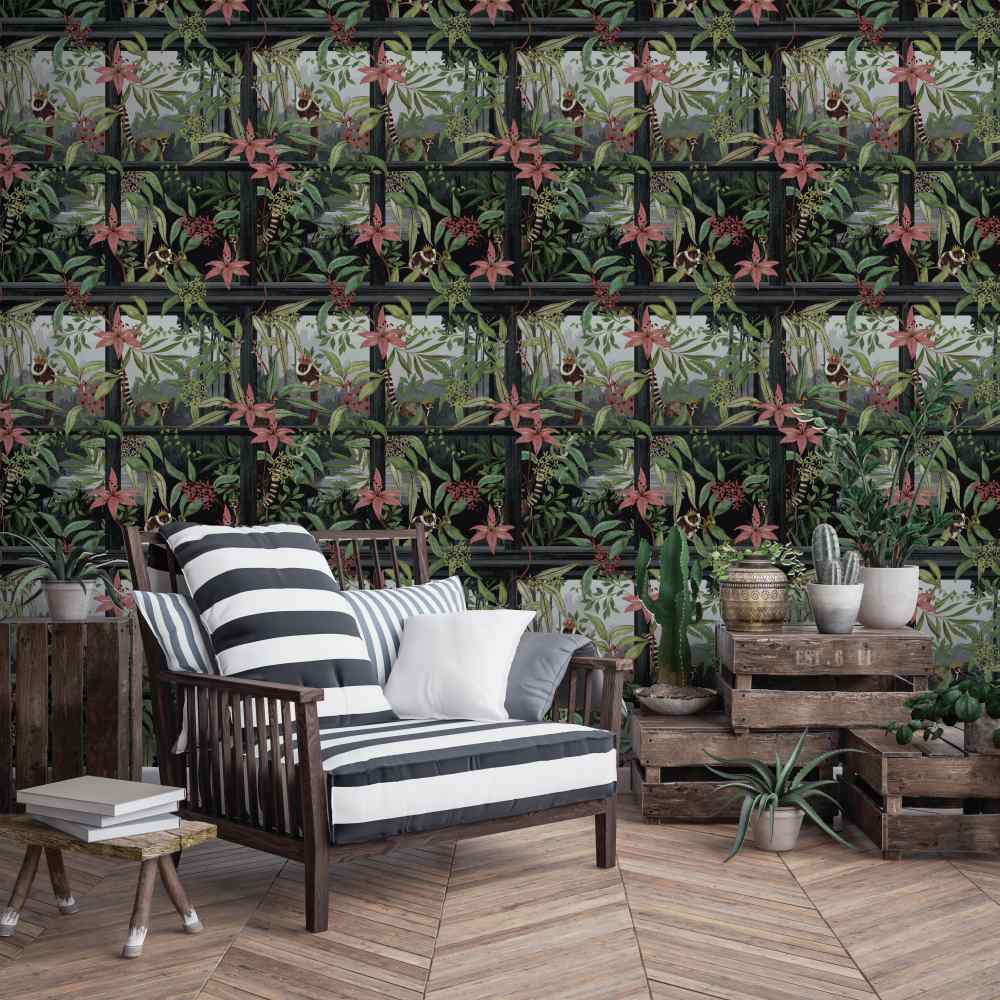Comoro Wallpaper - Charcoal - by Albany